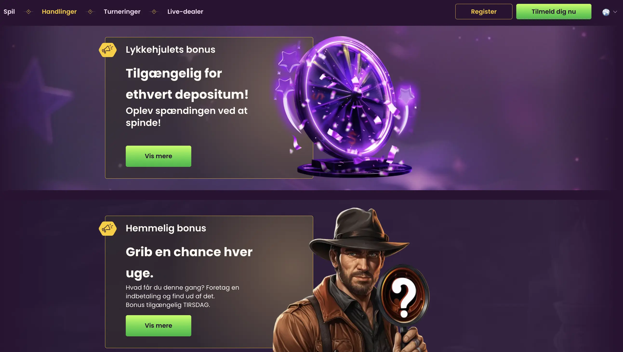 Bonusser og kampagner uden krav om indbetaling